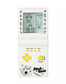 Consola de juegos portátil retro SlowBack blanca, con pantalla a color y botones clásicos de control.