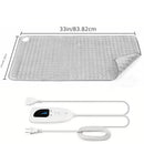 Almohadilla de calor eléctrica SlowBack con controlador digital, suave tela gris, para alivio muscular.