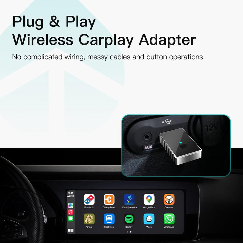 Adaptador Carplay de cable a inalambrico WiFi 6.0 IOS Android
