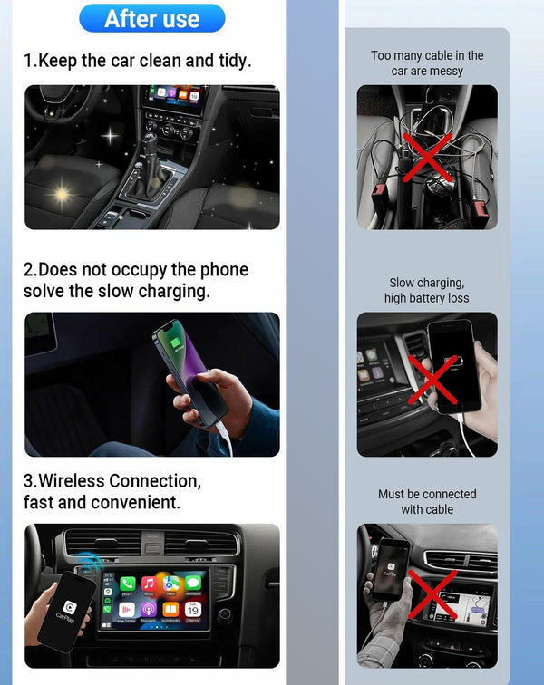 Adaptador Carplay de cable a inalámbrico Bluetooth 5.0 en Guatemala para una experiencia sin cables en tu vehículo.