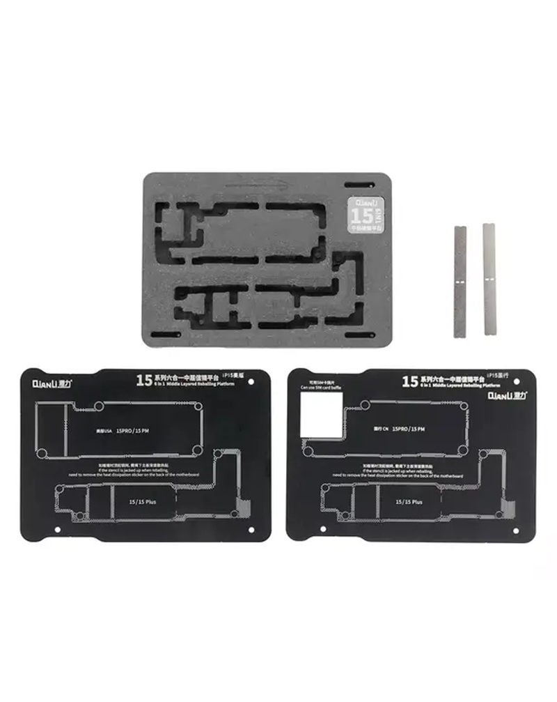 Encuentra la plataforma de reballing QianLi para iPhone 15 en Guatemala con el mejor precio en reparaciones de iPhone.