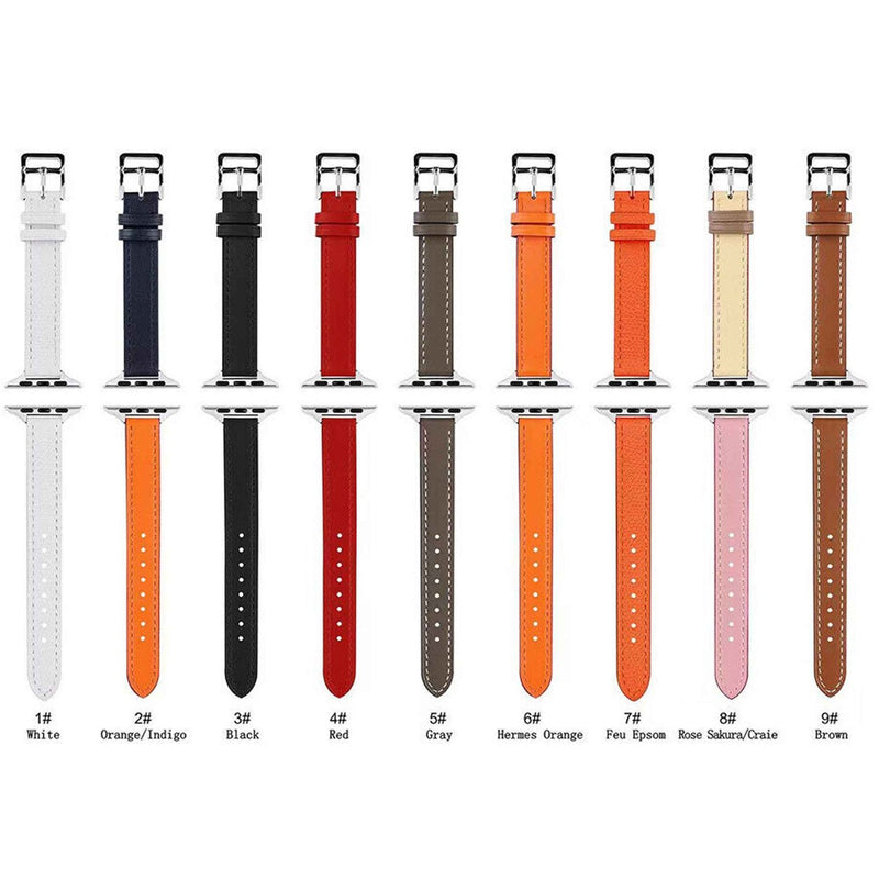 Encuentra la correa de cuero original para iWatch en Guatemala de color negro en SlowBack, mayorista de accesorios watch.