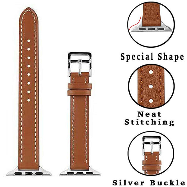 Encuentra la banda de cuero original para iWatch en Guatemala en SlowBack, mayorista de accesorios y reparaciones para iWatch.