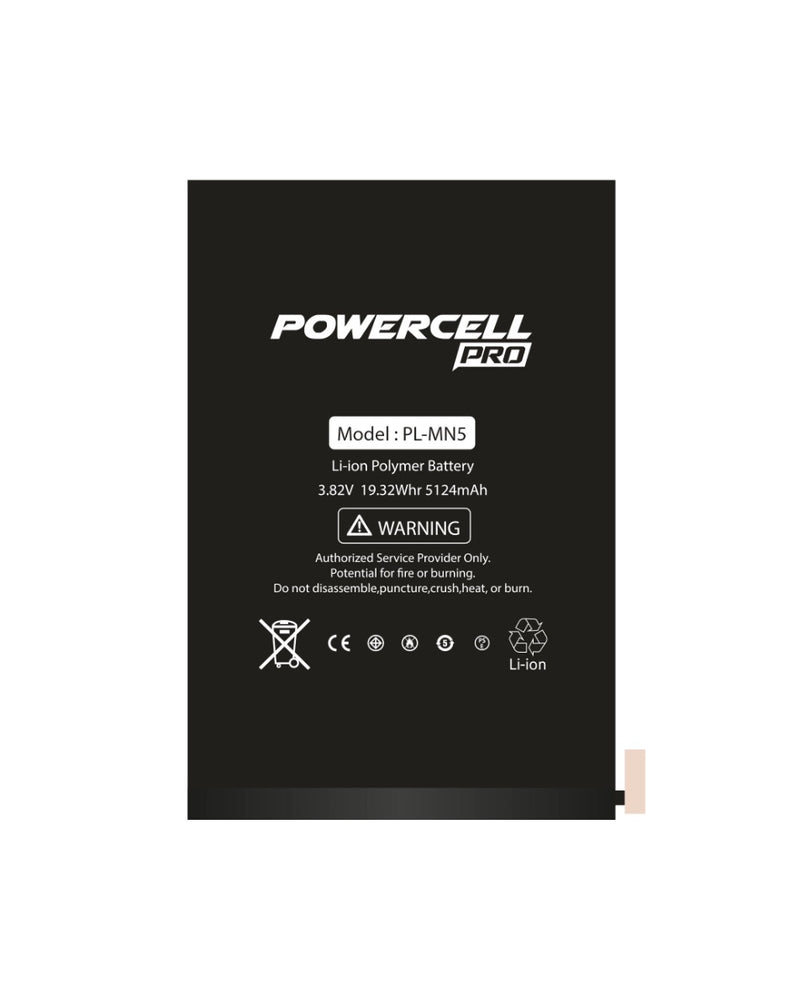 Mayorista de baterías POWERCELL PRO originales para iPad Mini 5 en Guatemala, ideal para reparaciones en talleres de reparación de dispositivos Apple.