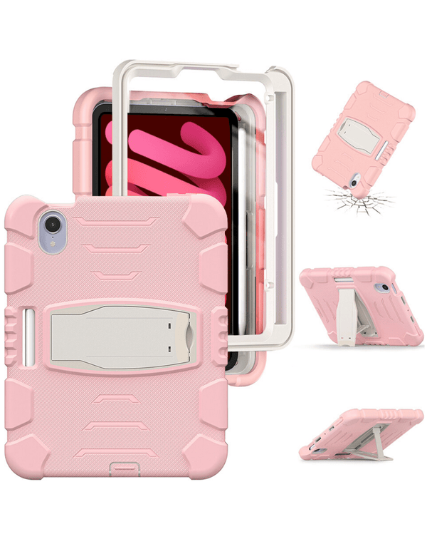Protege tu iPad Mini 6/7 con estilo con la funda de protección completa en color rosa CHERRY PINK en Guatemala.