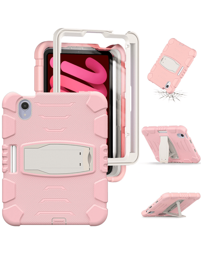 Protege tu iPad Mini 6/7 con estilo con la funda de protección completa en color rosa CHERRY PINK en Guatemala.