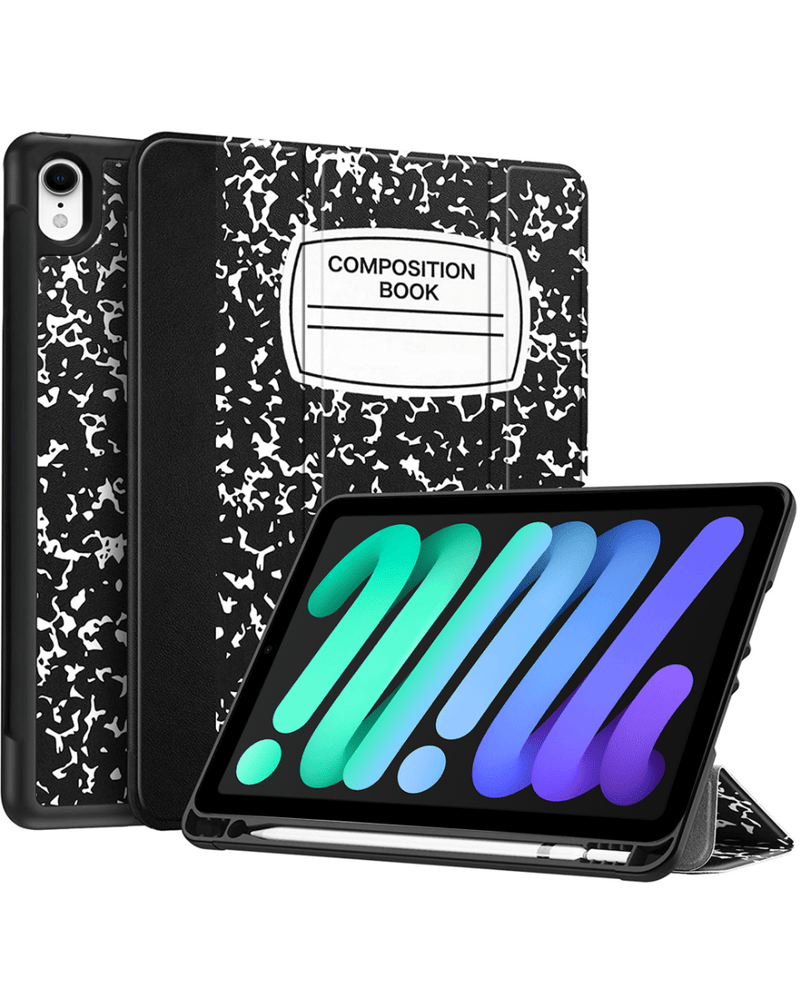 Encuentra la mejor funda con diseño de cuaderno antiguo para iPad Mini 6/7 (A17 Pro) en Guatemala.