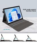 Encuentra la funda protectora negra con portador para lápiz de Microsoft Surface Pro en Guatemala con SlowBack, ideal para proteger tu dispositivo con estilo.