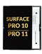 Pantalla sin marco Microsoft Surface Pro 10 / Pro 11 (Negro) en Guatemala, venta al mayor de pantallas LCD para Surface Pro, tienda de reparaciones de tablets.