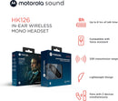 Encuentra auriculares in-ear inalámbricos mono Motorola HK126 de color negro en Guatemala con SlowBack, mayorista de accesorios tecnológicos.