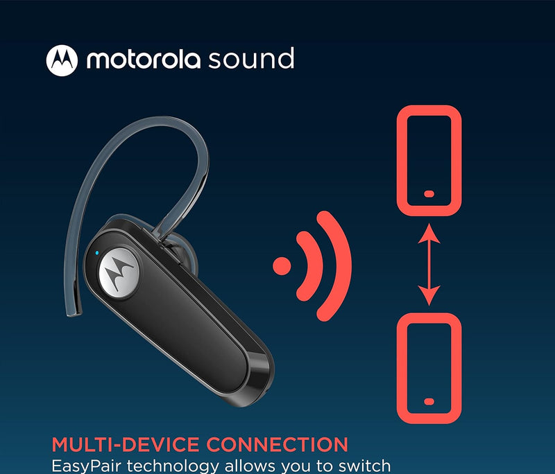 Encuentra auriculares in-ear inalámbricos mono Motorola HK126 de color negro en Guatemala con SlowBack, mayorista de accesorios tecnológicos.