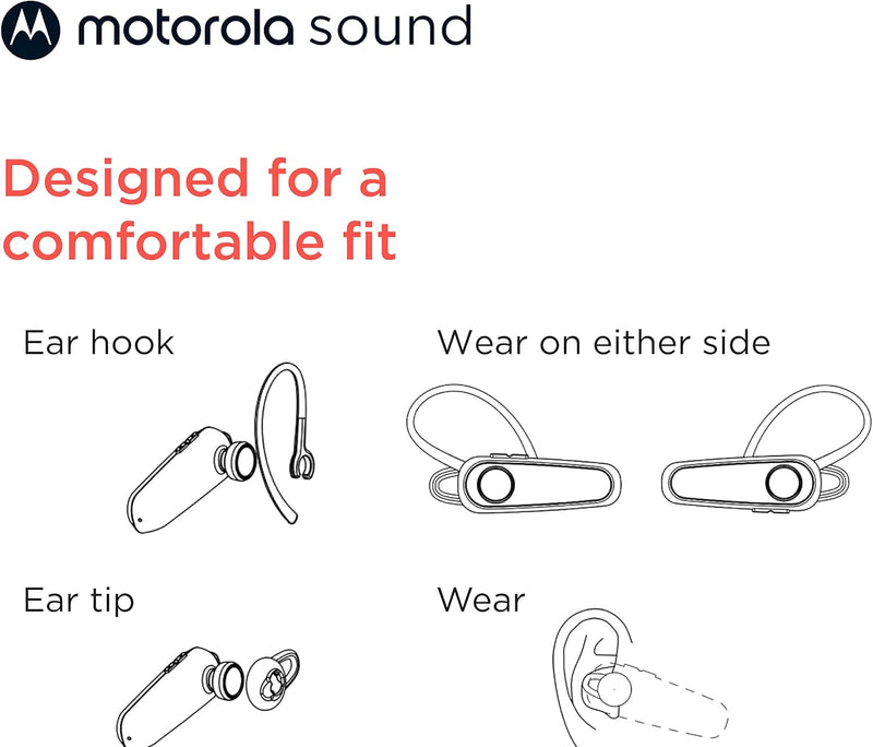 Encuentra auriculares in-ear inalámbricos mono Motorola HK126 de color negro en Guatemala con SlowBack, mayorista de accesorios tecnológicos.
