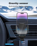 Soporte de auto con carga inalámbrica de 15W LDNIO MW21 en Guatemala, perfecto para tu dispositivo mientras viajas.