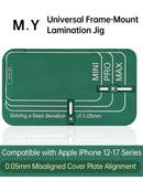 Solución de desviación fija de 0.05mm para calibración de pantallas iPhone 12 a 17 Series.