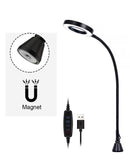 Estación de soldadura Helping Hands con lupa 3X, luz LED y base grande para electrónica y soldadura de precisión.