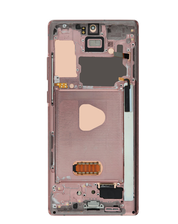 Reparación de pantalla OLED con marco para Samsung Galaxy Note 20 en Guatemala, mayorista de repuestos con envío a talleres de reparación.
