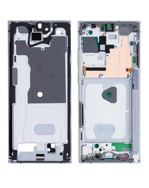 Encuentra la carcasa intermedia Samsung Galaxy Note 20 Ultra en color blanco místico en Guatemala para reparaciones.