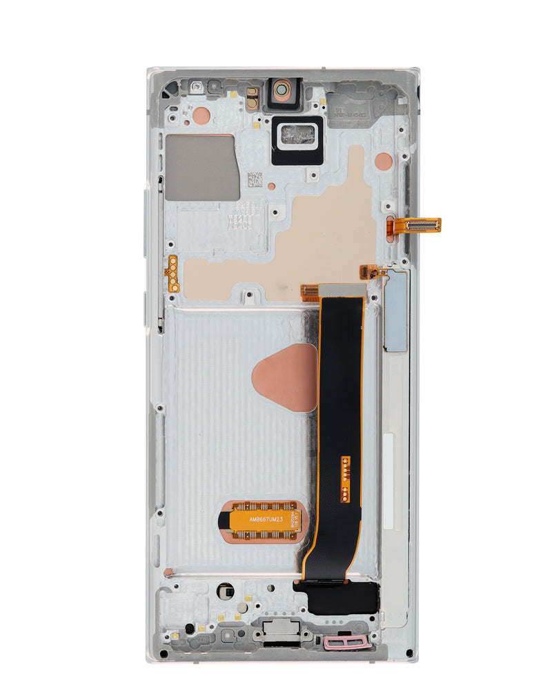 Reparación de pantalla original OLED para Samsung Galaxy Note 20 Ultra en Guatemala con marco en color Mystic White.