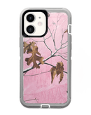 Encuentra la mejor funda heavy duty para iPhone 12/12 Pro en Guatemala con diseño camuflaje en color rosa.