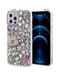 Compra la funda Crystal Flower Perfume de silicona hard case plateado para iPhone 12/12 Pro en Guatemala con envío rápido.