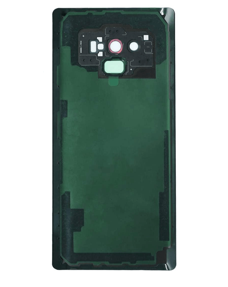 Tapa trasera con lente de cámara y adhesivo para Galaxy Note 9 en Guatemala, ideal para reparaciones en talleres especializados.