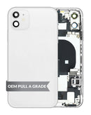 Tapa trasera blanca con puerto de carga flex y piezas para iPhone 11, BajoPPLCD.