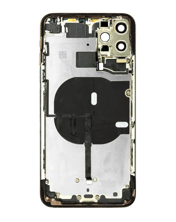 Tapa trasera con componentes preinstalados para iPhone 11 Pro en Guatemala, repáralo con un original en un taller especializado en reparaciones de iPhone.