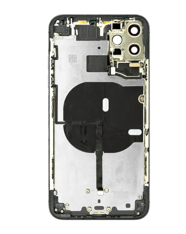 Encuentra tapa trasera con piezas preinstaladas original para iPhone 11 Pro Max en Guatemala, ideal para reparaciones en talleres especializados.