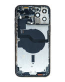 Tapa trasera con componentes preinstalados para reparación de iPhone 12 Pro Max en Guatemala.