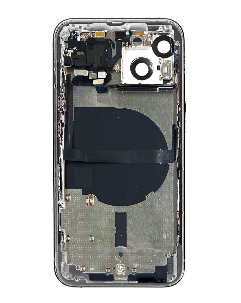 Encuentra el marco original preinstalado para iPhone 13 (Negro) en Guatemala, ideal para reparaciones y disponible en mayoristas de partes para iPhone.