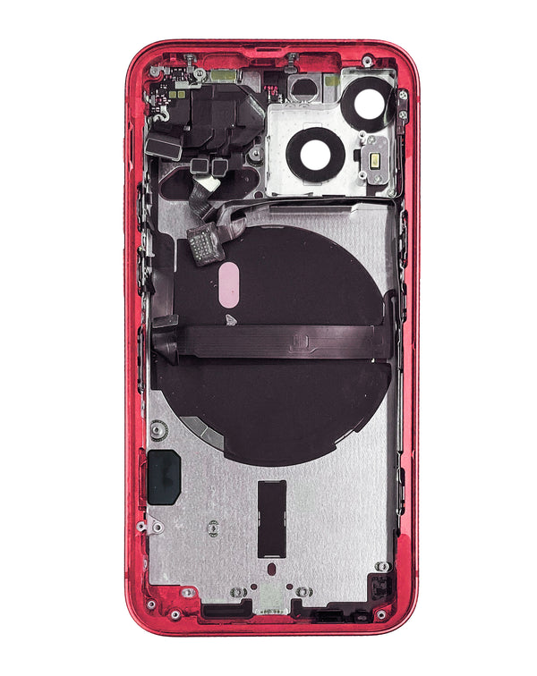 Encuentra en Guatemala una carcasa para iPhone 13 Mini (RED) con piezas pequeñas preinstaladas ideal para reparaciones, en BajoPPLCD.