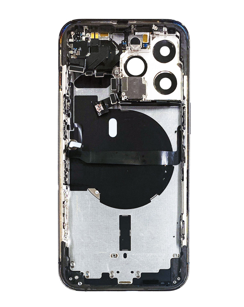 Encuentra el mejor marco de carcasa con piezas preinstaladas para iPhone 13 Pro en Guatemala, ideal para reparaciones y técnicos especializados.