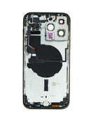 Encuentra chasis preinstalado con piezas pequeñas para iPhone 14 Pro Max en Guatemala, ideal para reparaciones en talleres de smartphones y mayoristas de accesorios.