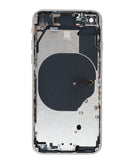 Encuentra la mejor carcasa trasera blanca con componentes preinstalados para iPhone SE en Guatemala a precios de mayorista para reparaciones.