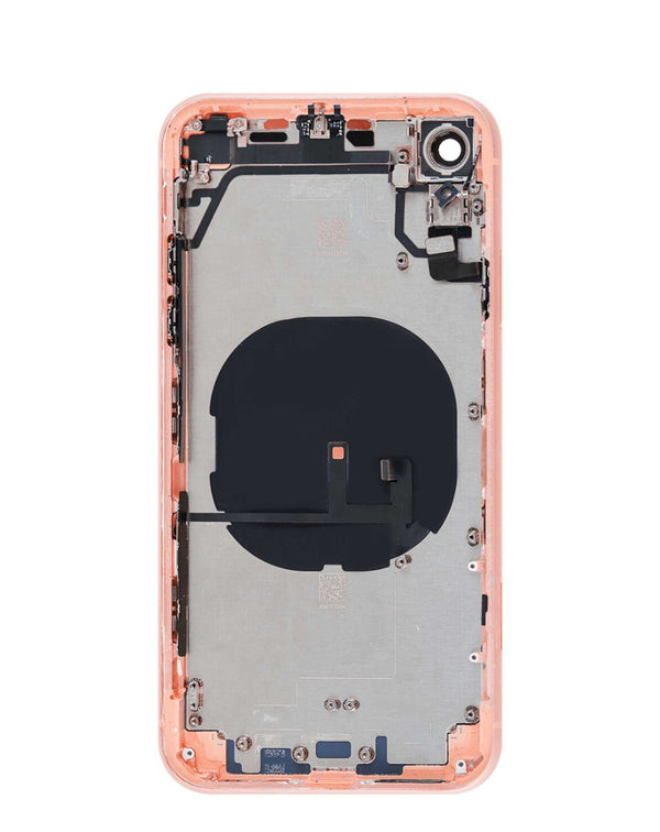 Encuentra tapas traseras con componentes pequeños preinstalados para iPhone XR en Guatemala.
