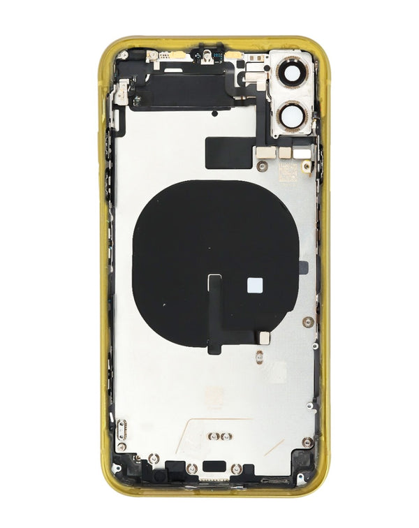 Encuentra la tapa trasera con componentes preinstalados para reparación de iPhone 11 en Guatemala.