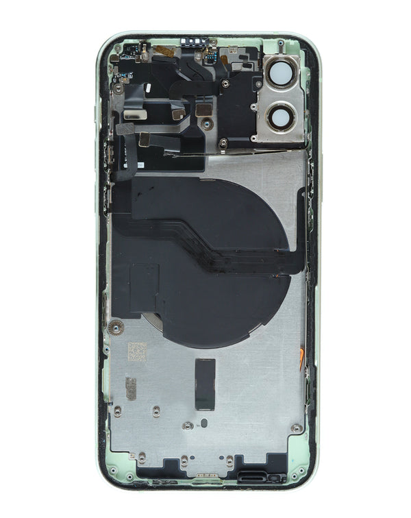 Tapa trasera con componentes preinstalados para iPhone 12 en Guatemala, OEM, ideal para reparaciones en talleres autorizados.