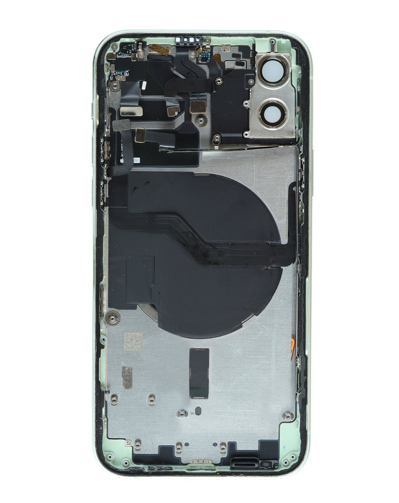 Tapa trasera con componentes preinstalados para iPhone 12 en Guatemala, OEM, ideal para reparaciones en talleres autorizados.