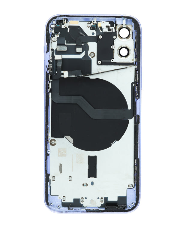 Compra la estructura de carcasa con piezas pequeñas preinstaladas para iPhone 12 (color PURPLE) en Guatemala, ideal para reparaciones telefónicas.