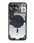Marco trasero iPhone 12 Pro Max OEM con componentes preinstalados en color Pacific Blue disponible en Guatemala para reparaciones de iPhone.