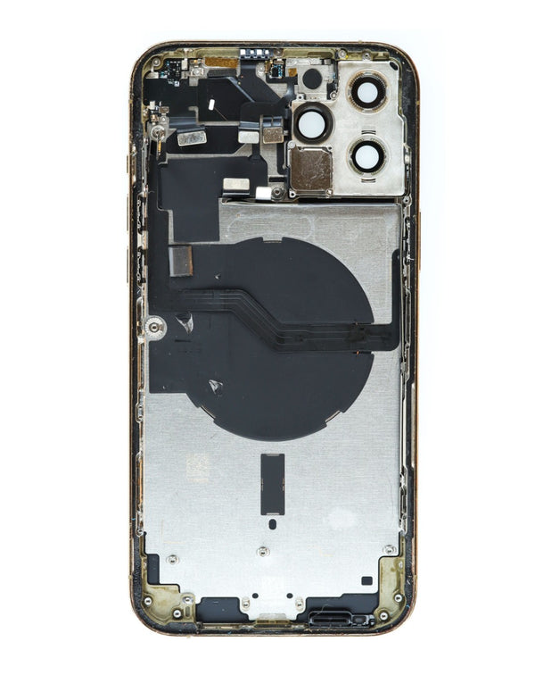 Tapa trasera con componentes pequeños preinstalados OEM para iPhone 12 Pro Max en Guatemala.