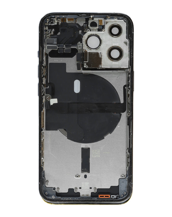 Tapa trasera con componentes preinstalados para iPhone 13 Pro en Guatemala, ideal para reparaciones y talleres especializados.