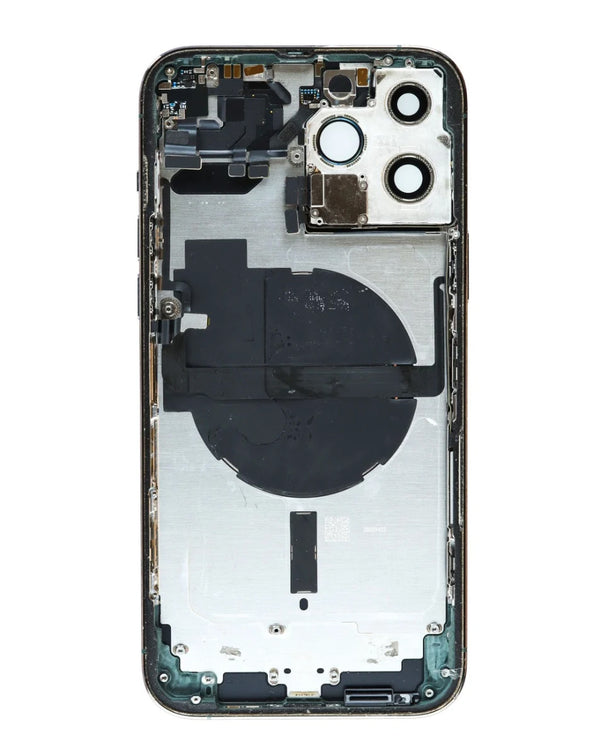 Compra la tapa trasera OEM con componentes pequeños preinstalados para iPhone 13 Pro Max (ALPINE GREEN) en Guatemala.