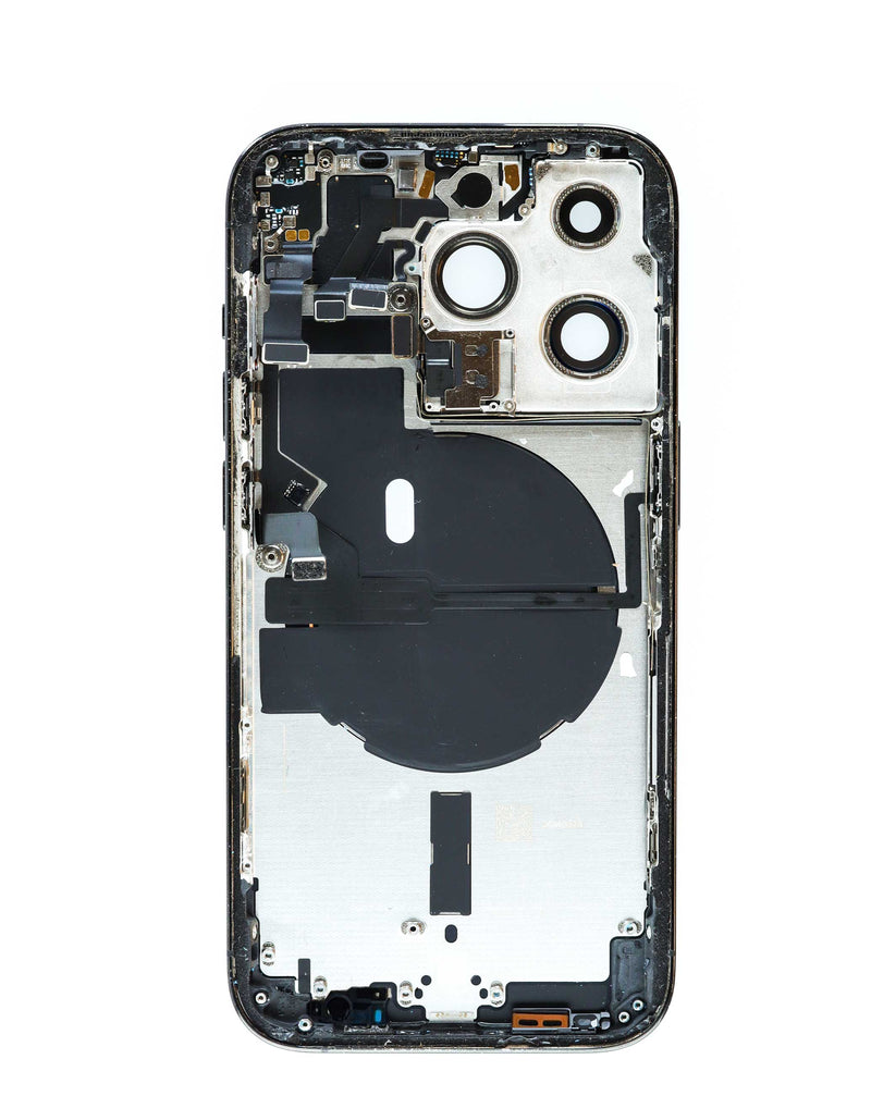Reparación de marcos con piezas preinstaladas para iPhone 14 Pro en Guatemala.