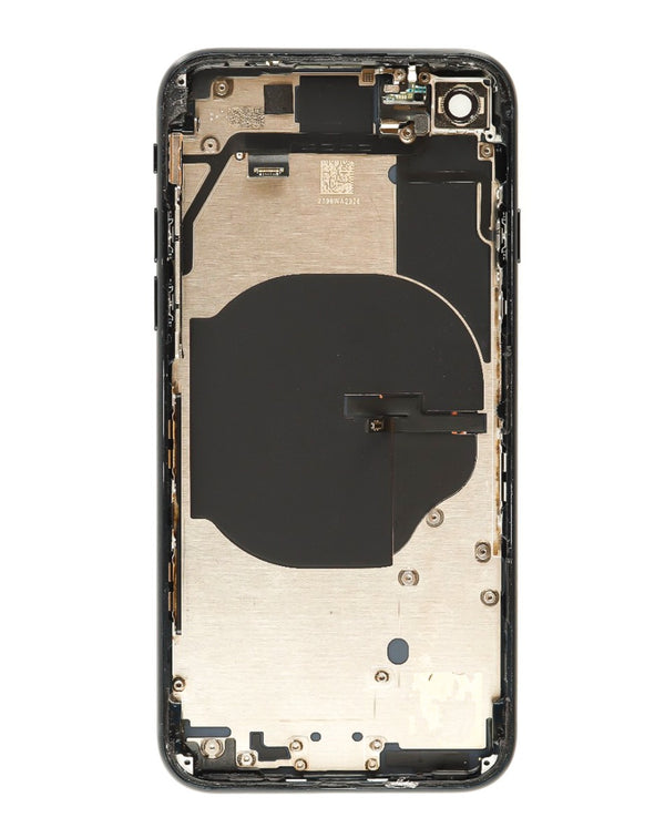 Encuentra tapa trasera con componentes pequeños preinstalados para iPhone SE (2022) en Guatemala.