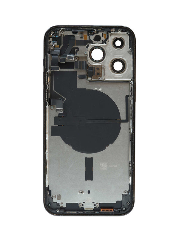 Encuentra en Guatemala tapas traseras con componentes preinstalados para iPhone 14 Pro Max en SPACE BLACK, en venta al por mayor.