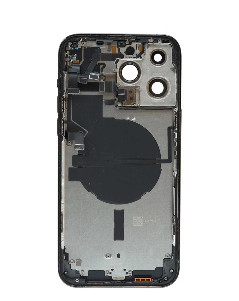 Encuentra en Guatemala tapas traseras con componentes preinstalados para iPhone 14 Pro Max en SPACE BLACK, en venta al por mayor.