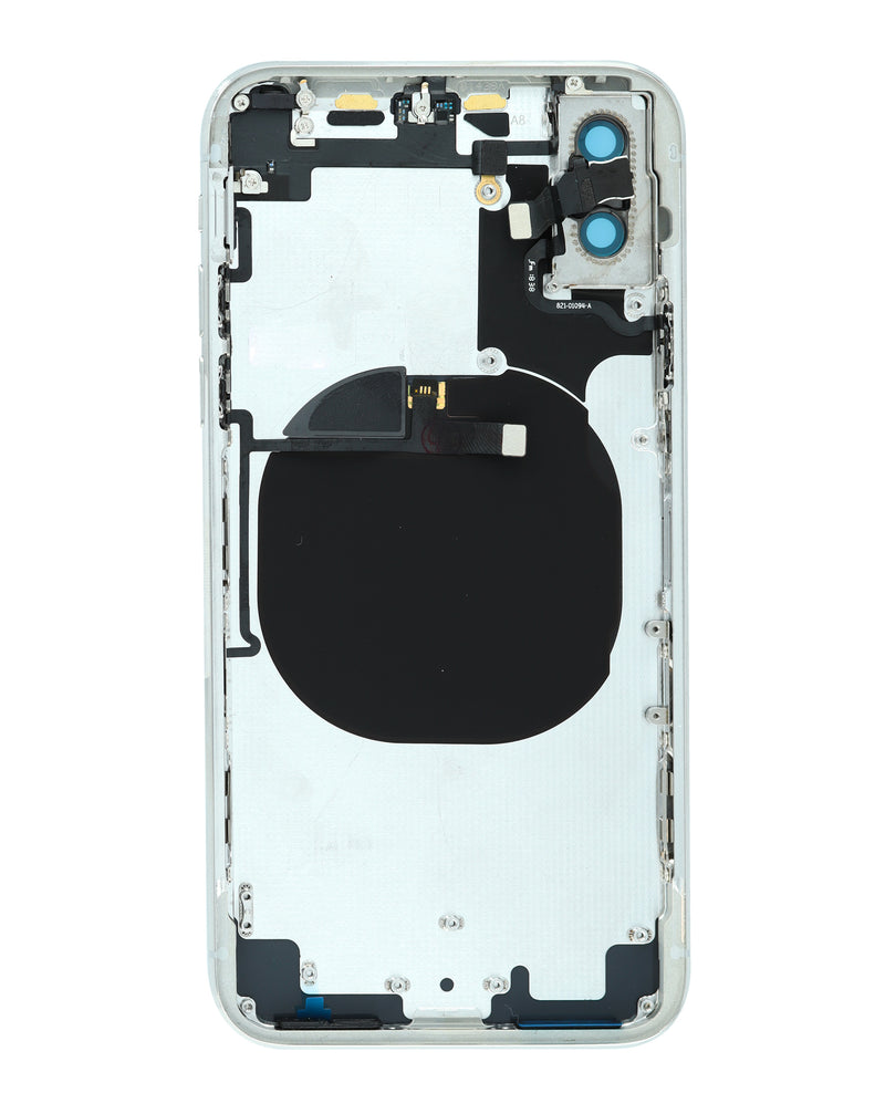 Encuentra tapa trasera con componentes pequeños preinstalados para iPhone X Plateado en Guatemala, ideal para reparaciones y mayoristas.