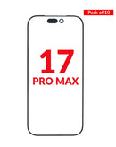 Compra al mayor el pack de 10 vidrios frontales con OCA para reparaciones de iPhone 17 Pro Max en Guatemala.