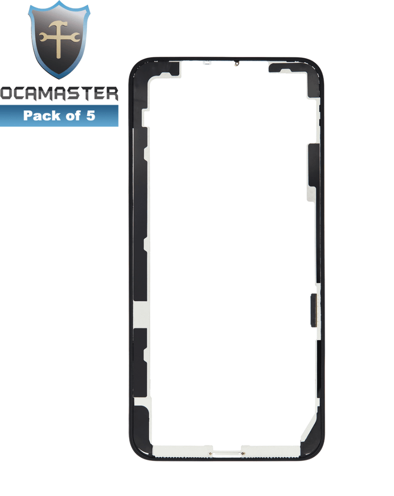 Reparación de marco metal para iPhone XS Max con OCA Master en Guatemala.